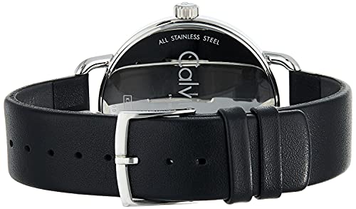  Shop Authentic Calvin Klein Evan Black Dial Black Leather Strap Watch for Men - K7B211CZ - Luxxuri