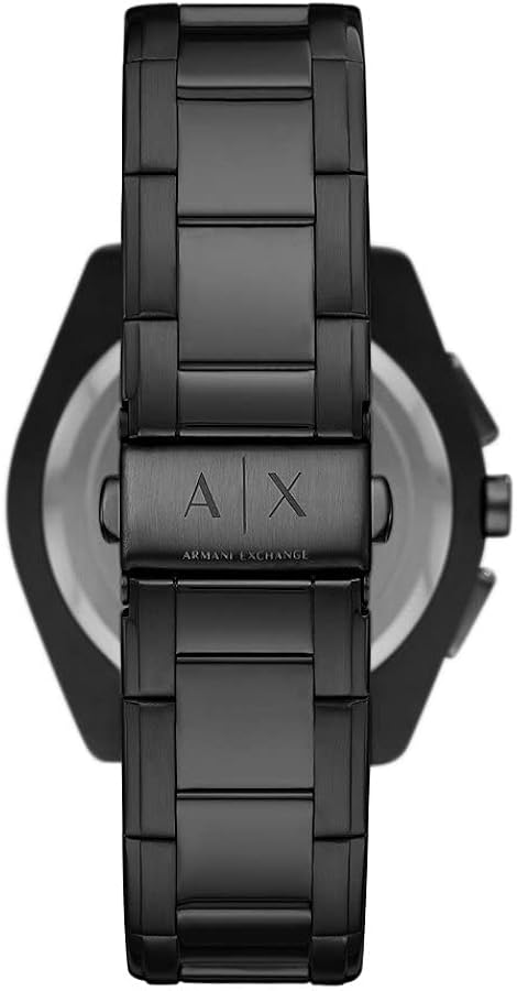  Shop Authentic Armani Exchange Drexler Chronograph Black Dial Black Steel Strap Watch For Men - AX2615 - Luxxuri