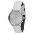  Shop Authentic Calvin Klein Accent Silver Dial White Leather Strap Watch for Women - K2Y231K6 - Luxxuri