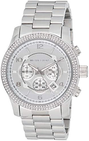  Shop Authentic Michael Kors Runway Chronograph Quartz Silver Dial Silver Steel Strap Watch For Women - MK5574 - Luxxuri