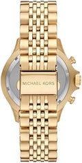  Shop Authentic Michael Kors Bayville Chronograph Black Dial Gold Steel Strap Watch For Men - MK8726 - Luxxuri