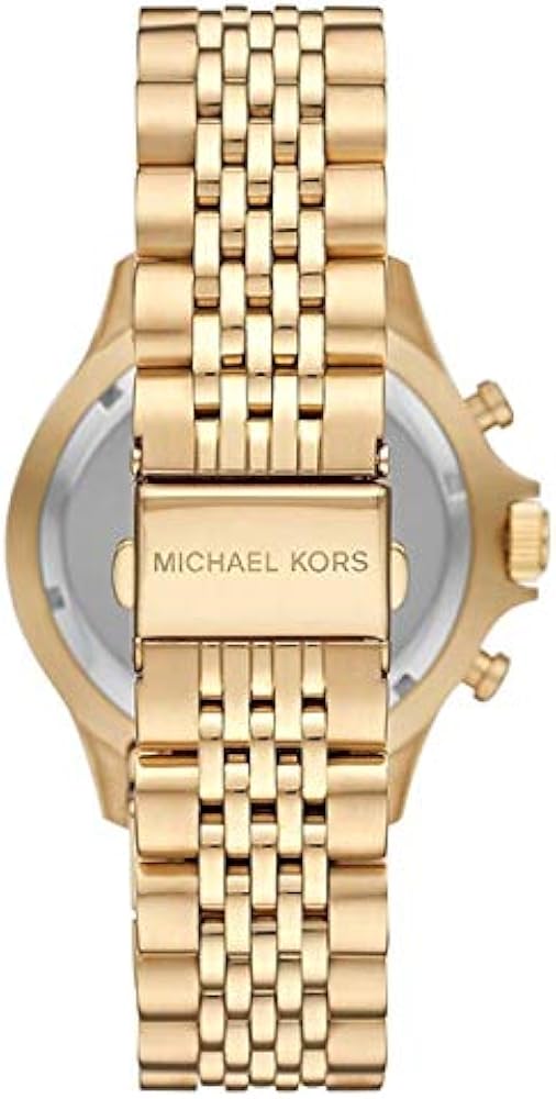  Shop Authentic Michael Kors Bayville Chronograph Black Dial Gold Steel Strap Watch For Men - MK8726 - Luxxuri