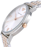  Shop Authentic Emporio Armani Kappa Quartz Silver Dial Two Tone Mesh Bracelet Watch For Men - AR11093 - Luxxuri