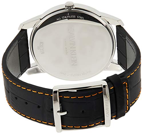 Shop Authentic Calvin Klein City Black Dial Black Leather Strap Watch for Men - K2G211C1 - Luxxuri
