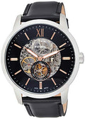  Shop Authentic Fossil Townsman Skeleton Black Dial Black Leather Strap Watch for Men - ME3153 - Luxxuri