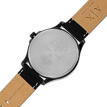  Shop Authentic Armani Exchange Hampton Quartz Blue Dial Black Leather Strap Watch for Men - AX2411 - Luxxuri