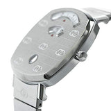  Shop Authentic Gucci Grip Quartz Silver Dial Silver Steel Strap Watch For Women - YA157401 - Luxxuri