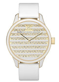  Shop Authentic Marc Jacobs Lidia Stripe White Dial White Leather Strap Watch for Women - MBM1164 - Luxxuri
