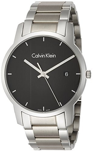  Shop Authentic Calvin Klein City Chronograph Black Dial Silver Steel Strap Watch for Men - K2G2G14Y - Luxxuri