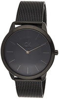  Shop Authentic Calvin Klein Minimal Black Dial Black Mesh Bracelet Watch for Men - K3M214B1 - Luxxuri