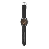  Shop Authentic Fossil Machine Chronograph Black Dial Black Leather Strap Watch for Men - FS5586 - Luxxuri
