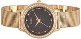  Shop Authentic Guess Chelsea Crystals Black Dial Gold Mesh Bracelet Watch For Women - W0647L8 - Luxxuri