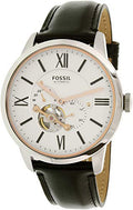  Shop Authentic Fossil Townsman Automatic White Dial Black Leather Strap Watch for Men - ME3104 - Luxxuri