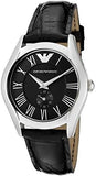  Shop Authentic Emporio Armani Velente Black Dial Black Leather Strap Watch For Women - AR0644 - Luxxuri