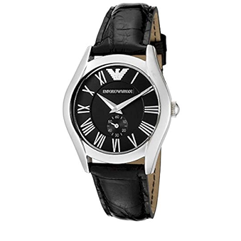  Shop Authentic Emporio Armani Velente Black Dial Black Leather Strap Watch For Women - AR0644 - Luxxuri