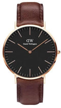  Shop Authentic Daniel Wellington Bristol Black Dial Brown Leather Strap Watch For Men - DW00100125 - Luxxuri