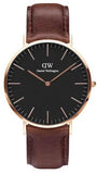  Shop Authentic Daniel Wellington Bristol Black Dial Brown Leather Strap Watch For Men - DW00100125 - Luxxuri