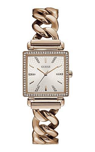  Shop Authentic Guess Vanity Diamonds Silver Dial Gold Steel Strap Watch for Women - W1030L4 - Luxxuri