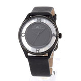 Shop Authentic Marc Jacobs Tether Transparent Black Dial Black Leather Strap Watch for Women - MBM1379 - Luxxuri