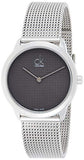  Shop Authentic Calvin Klein Minimal Grey Dial Silver Mesh Bracelet Watch for Women - K3M2212X - Luxxuri