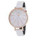  Shop Authentic Calvin Klein Equal Silver Dial White Leather Strap Watch for Women - K3E236L6 - Luxxuri