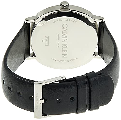  Shop Authentic Calvin Klein Posh Silver Dial Black Leather Strap Watch for Men - K8Q311C6 - Luxxuri