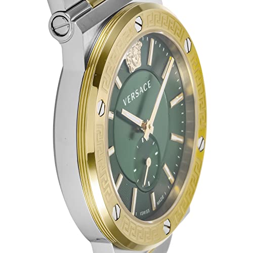  Shop Authentic Versace Greca Green Dial Silver Steel Strap Watch for Men - VEVI00420 - Luxxuri