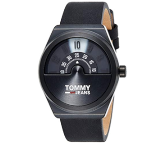  Shop Authentic Tommy Hilfiger Monogram Pop Quartz Black Dial Black Leather Strap Watch For Men - 1791773 - Luxxuri