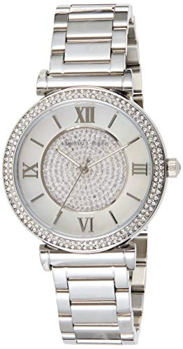 Michael Kors Catlin Silver Dial Silver Steel Strap Watch for Women - MK3355