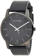  Shop Authentic Calvin Klein City Quartz Black Dial Black Leather Strap Watch for Men - K2G2G4C1 - Luxxuri