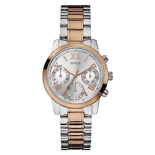  Shop Authentic Guess Mini Sunrise Analog Silver Dial Two Tone Steel Strap Watch For Women - W0448L4 - Luxxuri