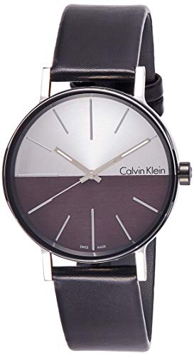  Shop Authentic Calvin Klein Boost White Black Dial Black Leather Strap Watch for Men - K7Y21CCX - Luxxuri