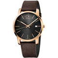  Shop Authentic Calvin Klein City Chronograph Brown Dial Brown Leather Strap Watch for Men - K2G2G6G3 - Luxxuri