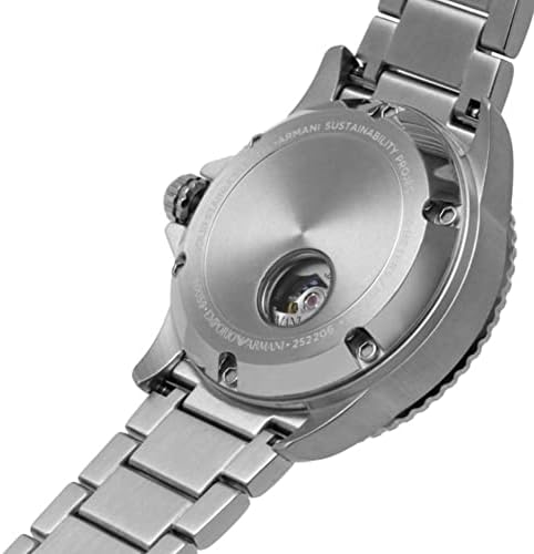  Shop Authentic Emporio Armani Meccanico Automatic Blue Dial Silver Steel Strap Watch For Men - AR60059 - Luxxuri