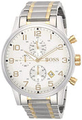  Shop Authentic Hugo Boss Areoliner Chronograph White Dial Two Tone Steel Strap Watch for Men - 1513236 - Luxxuri