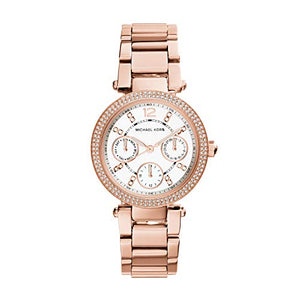  Shop Authentic Michael Kors Parker White Dial Rose Gold Steel Strap Watch for Women - MK5616 - Luxxuri