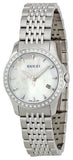  Shop Authentic Gucci G Timeless Diamonds Mother of Pearl Dial Silver Steel Strap Watch For Women - YA126506 - Luxxuri