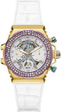  Shop Authentic Guess Fusion Chronograph White Dial White Leather Strap Watch For Women - GW0553L2 - Luxxuri
