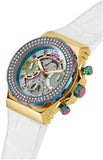  Shop Authentic Guess Fusion Chronograph White Dial White Leather Strap Watch For Women - GW0553L2 - Luxxuri