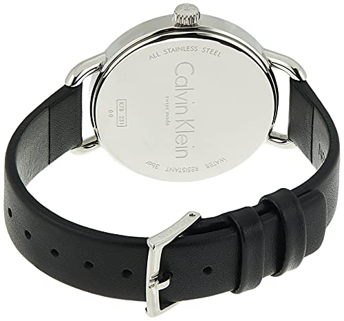  Shop Authentic Calvin Klein Even Black Dial Black Leather Strap Watch for Women  - K7B231CZ - Luxxuri