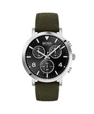  Shop Authentic Hugo Boss Vesada Grey Dial Green Nylon Strap Watch for Men - 1513692 - Luxxuri