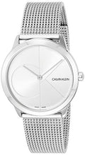  Shop Authentic Calvin Klein Minimal Silver Dial Silver Mesh Bracelet Watch for Women - K3M2212Z - Luxxuri