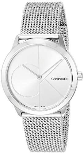  Shop Authentic Calvin Klein Minimal Silver Dial Silver Mesh Bracelet Watch for Women - K3M2212Z - Luxxuri