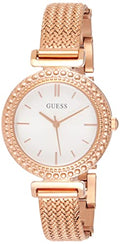  Shop Authentic Guess Monroe Silver Dial Rose Gold Steel Strap Watch For Women - W1152L3 - Luxxuri