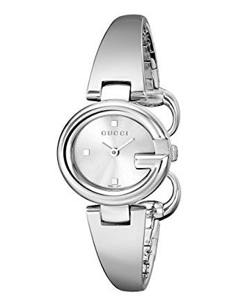  Shop Authentic Gucci Guccissima Quartz Silver Dial Silver Steel Strap Watch For Women - YA134502 - Luxxuri