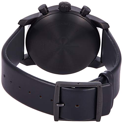  Shop Authentic Calvin Klein City Chronograph Grey Dial Black Leather Strap Watch for Men - K2G177C3 - Luxxuri