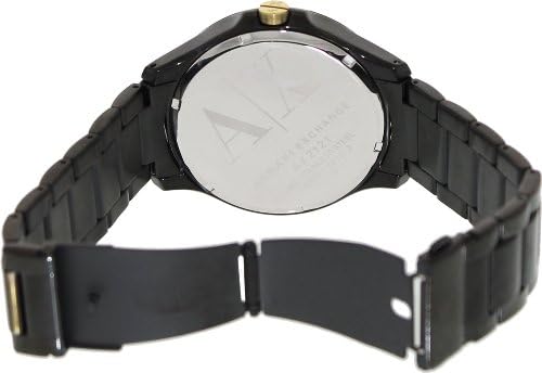 Armani Exchange Hampton Chronograph Black Dial Black Steel Strap Watch For Men - AX2121