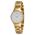  Shop Authentic Calvin Klein Simplicity White Dial Gold Steel Strap Watch for Women - K4323212 - Luxxuri