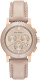  Shop Authentic Burberry The City Chronograph Rose Gold Dial Beige Leather Strap Watch For Women - BU9702 - Luxxuri