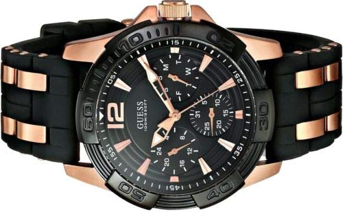  Shop Authentic Guess Oasis Black Dial Two Tone Steel Strap Watch for Men - W0366G3 - Luxxuri
